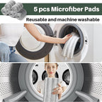 JOYMOOP Commercial Mop and Bucket Set, 17.7-inch Dust Mops for Floor Cleaning, Flat Mop Bucket with Wringer, Include 5 Reusable Microfiber Mop Pads - Forest Green