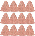 Matthew Cleaning Screw-on Heavy Duty Cotton Wet Mop Replacement Heads(Orange, Medium,12 Pack) with 2 Pack Microfiber Cloth for Residential & Commercial Floor Cleaning Use- Fit Standard American Screw