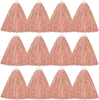 Matthew Cleaning Screw-on Heavy Duty Cotton Wet Mop Replacement Heads(Orange, Medium,12 Pack) with 2 Pack Microfiber Cloth for Residential & Commercial Floor Cleaning Use- Fit Standard American Screw