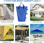 PATIKIL Canopy Weight Sand Bags, 4 Pack 112 Lbs Total Extra Large Weights Bags Waterproof Tent Leg Weights Sandbags for Outdoor Canopy Tent Sun Shelter Patio Ladder Blue (18x9")