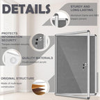 36"x24" Enclosed Bulletin Board with Locking Door, Tamper-Proof Dispaly Case, Aluminium Frame, Outdoor Bulletin Board Weatherproof, Lockable Cork noticeboard for School,Office,etc