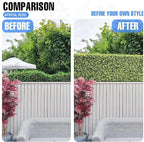 E&K 126" Wx72 Hx12 D Artificial Boxwood Hedge Wall with White Flowers, Artificial Outdoor Privacy Wall for Balcony Backyard Office, Indoor Divider Freestanding Greenery Backdrop