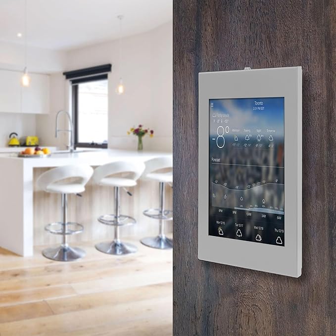 Mount-It! Anti-Theft Tablet Wall Mount, Low Profile Wall Kiosk with Secure Lockable Steel Enclosure, Locking Tablet Mount for iPad Generations 7-10, Pro, Air, 10.2 inch, 10.9, White