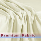 HolidayIdeas Fitted Table Covers - 96 x 30 Inch - 2 Pack Rectangle Tablecloths for 8 Foot Folding Tables, Butter Cream Polyester Fabric Tablecloth for Parties, Holiday Dinner, Wedding, Trade Show,