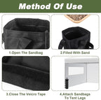 8Pcs Sand Bags for Weight 176LBS Heavy Duty Sandbags for Canopy Legs Pop up Canopy Weight Bags for Tent Outdoor Fixed Advertising Sunshade (Without Sand)