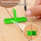 4 Pcs Deck Spacer Tool, Green Deck Board Spacers with 4 Thicknesses 1/16", 1/8", 3/16", 1/4", Deck Spacers Jig Clamp for Pressure Treated Composite Decking Boards