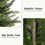 Mavis's Diary Artificial Topiary Ball Tree, Indoor Realistic Faux Boxwood Bush Potted Plants, Outdoor Fake Shrubs Cedar Evergreen Plants for Home Living Room Front Porch Decor (2, 4ft)