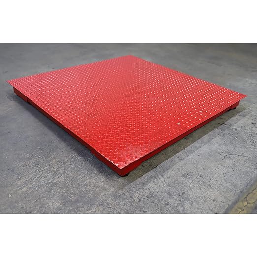 Industrial 4’ x 4’ Digital Floor Scale, Accurate 48" x 48" Pallet Scales for Warehouse or Shipping Weighing- Black (Made in The USA) (5000 lbs x 1 lb)