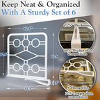 Premium Set of 6 Shelf Dividers - Closet Organizer for Clutter-Free Spaces with Easy-Clip Attachment - Ideal for Kitchen, Bathroom, Office, and Laundry Room Shelves