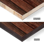 GSCIT Club Walnut Edge Banding, 1/2 inch x 25ft roll of Veneer PVC Edge Banding Pre-glued Flexible, Wood Tape for Cabinet Repair