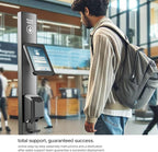 SPROCKET Premium Kiosk Stand T Print B15 - Most Advanced & Key-Locked Secure Tablet Floor Stand with Label Printer, Adjustable Mount & Ergonomic Design, Compatible with Apple iPad