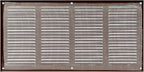 Repa Market Air Vent Cover 16x4 Inch (Outer Dimensions) Brown Galvanized Steel Louvered Grill Cover with Mesh Screen/Wall or Ceiling Vent/HVAC Register for Indoor and Outdoor Ventilation