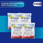 STARDUST Super Absorbent 1.5 Cu.Ft. Bag - Stardust Powder, Floor Dry Absorbent, Absorbent Powder, Bags for Spill Cleanup, Oil Dry Absorbent, Spill Absorber Cleaning Solution - Pack of 4