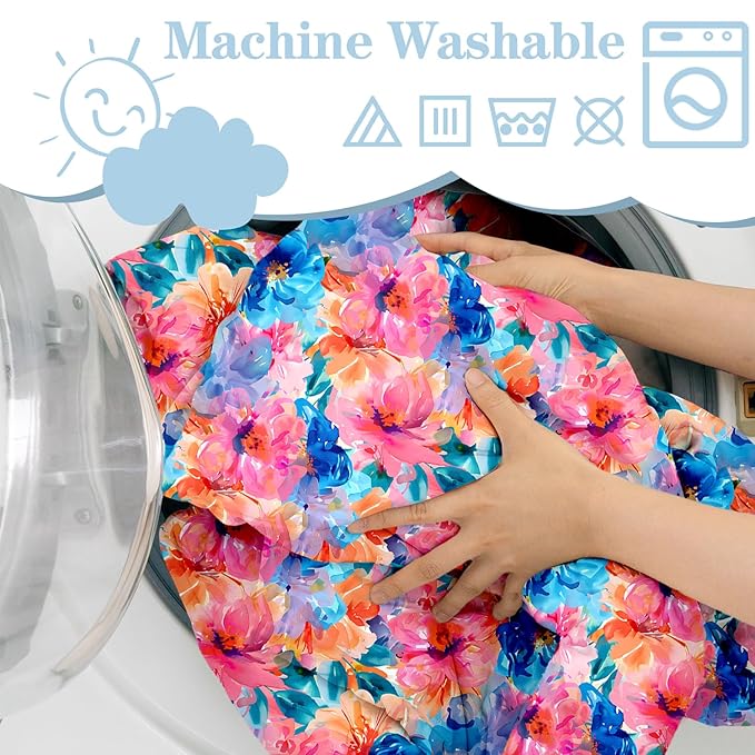 Shopping Cart Cover for Baby 2-in-1 High Chair Cover with Safety Harness Multifunctional Colorful Flowers Cart Covers for Babies Soft Padded Grocery Cart Cover for Baby Boy Girl