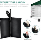 Best Choice Products 10x10ft Easy Pop Up Canopy w/Side Wall, 10 Pockets, Portable Carrying Case, 1-Button Setup, 4 Weight Bags - Forest Green
