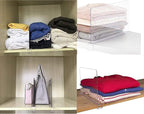 Clear Acrylic Shelf Dividers for Closet Organization - 4 Pack Closet Shelf Divider for Sweatshirt,Towel,Bag,Purse,Clothing,Sweater Organizer,Plastic Dividers and Separators for Shelves and Bedroom