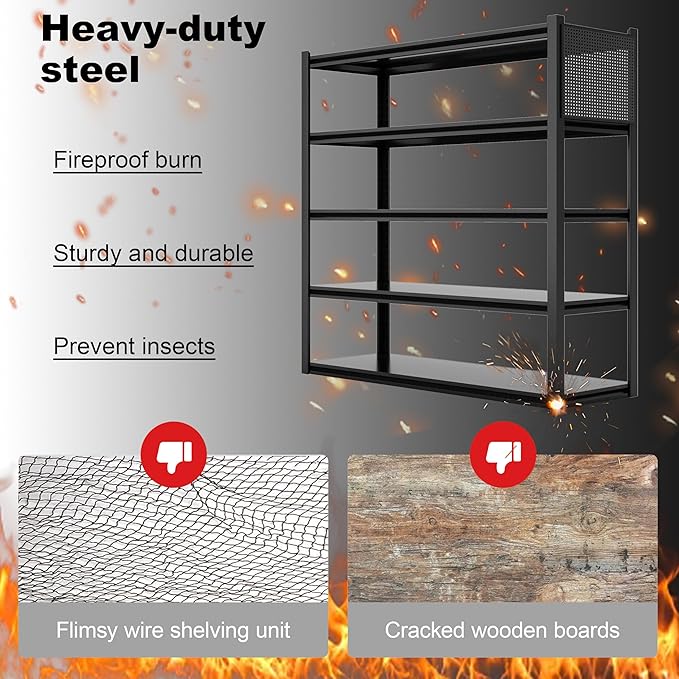 Storage Shelves with Pegboard,48" Wide Heavy Duty Garage Shelving Units and Storage,Metal Shelving Adjustable Shelves,Steel Garage Storage Rack,Industrial Utility Shelf Organization For Kitchen,Pantry
