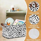 Animal Spots Storage Bins with Handles, Cat Dog Collapsible Storage for Clothes, Gift Basket, Blankets & Closet Organization