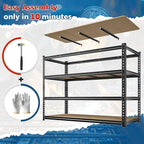 59.8"W Metal Shelving 59.8"H Storage Shelves 2200LBS Garage Shelving Adjustable Metal Shelves Heavy Duty 4 Tier Pantry Shelf for Basement Warehouse Pantry Supermarket 59.8"W x 24"D x 59.8"H