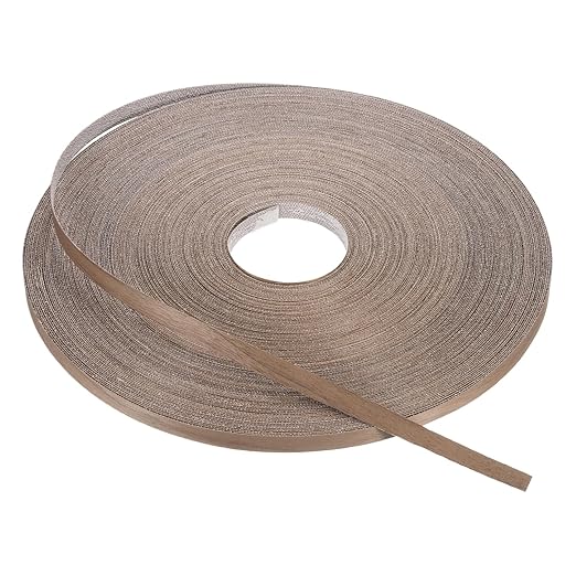 PATIKIL Walnut Edge Banding, 1/2 Inch x 250 ft Wood Veneer Tape Pre-glued Flexible Plywood Edge Banding with Hot Melt Adhesive for Furniture Restoration