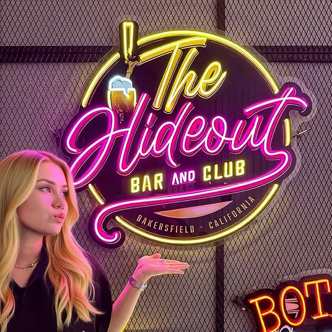 Custom Logo Neon Sign, UV Printed Store Neon Sign Customizable Large, Custom LED Logo Sign, Images Print Customized for Store Office Business Beauty Salon Shop Clubs Bands
