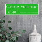 Custom Sign, street signs customized，Aluminum Weatherproof Metal Sign Multiple Sizes, Customize for Office, Business, Workplace, office, Home, Delivery Signs(6 * 18 Inch)