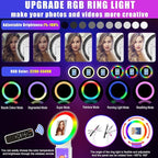 Portable Photo Booth for iPad 10.2in 10.9in 11in 12.9in,Metal Shell Selfie Station photobooth Machine,RGB Ring Light,Free Custom Logo,Remote Control,Flight Case,for Parties,Wedding,Halloween