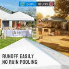 CROWN SHADES 8x8 Pop Up Canopy with 1 Side Wall - Beach Tent with One Push Setup - Outdoor Sun Shade for Events, Parties, Camping - Gazebo with STO-N-Go Cover Bag (White)