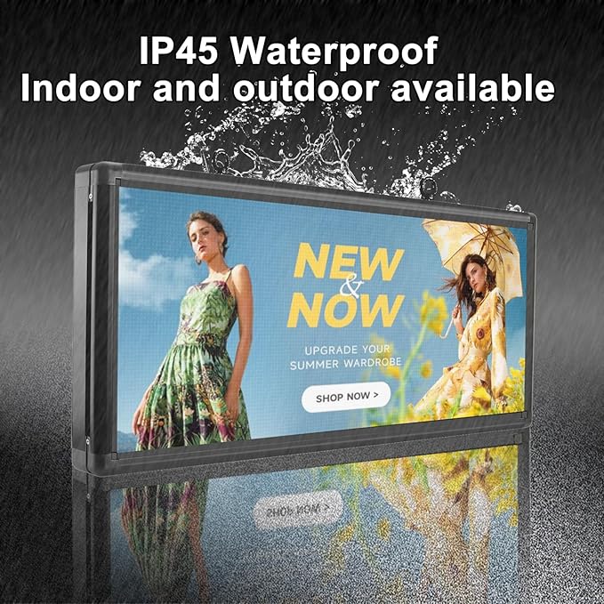 P6 Outdoor Full Color 40 x 18 inches Led Sign WIFI And USB Programmable Led Display With High Resolution Scrolling Texts, Colorful images and videos LED Advertising Screen Digital Board For Shop