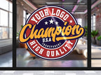 Window Clear Decal Design - Full Color ║ Your Logo or Design We Print Clear Permanent Sticker or Static Cling ║ Waterproof on Windows Storefront ║ Made in The USA ║ Customized Logo