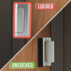 5PACK Home Security Door Reinforcement Lock Childproof, Add High Security to Home Prevent Unauthorized Entry, Aluminum Construction Finish, Frame Lock, Silver