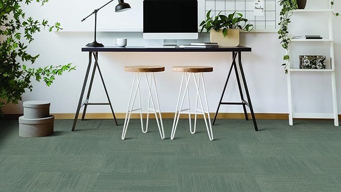 Mohawk Elite 24" x 24" Berber (Loop pile), 0.1" Pile Height, Carpet Tile, Nylon Fiber, Egret Color, (1 Tile)