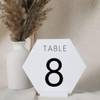 UNIQOOO 3" White Acrylic Stand | 20 Pack 3mm Slot Wedding Sign Holders, Perfect for Wedding, Table Number, Exhibition, Office, Restaurant, Business
