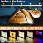 100W LED Solar Work Light, 466 LED 10000LM Magnetic Worklight with 5 Modes, 12000mAh Battary Rechargeable, IP66 Waterproof Portable Solar Outdoor Working Light for Emergency, Repair, Camping