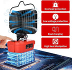 Cordless LED Work Light for Milwaukee 18v Battery,80W Portable Flood Light with USB and Type C Charger Ports for Camping Emergency Workshop(No Battery)