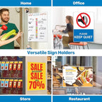 Magnetic Frames 11 x 17 Sign Holder Wall Mount 10 Pack, Rigid Clear Plastic Sign Holder with Magnet & Adhesive, Door Paper Holder for Refrigerator, Locker, Metal, Whiteboards, Windows