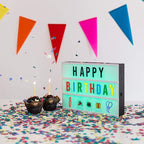 BONNYCO Cinema Light Box Color Changing with 400 Letters, Emojis, Remote Control and 2 Markers. Led Light Box 16 Colors Home, Office & Room Decor. Cinema Led Sign Letters Board, Gifts for Women Men