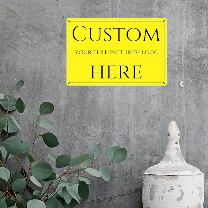 Custom Sign, Custom Delivery ，Aluminum Weatherproof Metal Sign Multiple Sizes, Customize for Office, Business, Workplace, office, Home, Delivery (14 * 10Inch)