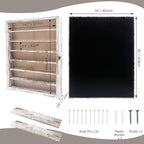 GMFrames 16x20 Wooden Shadow Box Frame with Removable Shelves Deep Display Case for Military Medals Keepsakes White