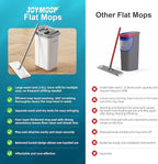 JOYMOOP Mop and Bucket with Wringer Set and Floor Cleaner Pods, Flat Floor Mop with 3 Reusable Microfiber Pads, Wet and Dry Use, Freesia Scent Pack of 15 Pacs for Floor Cleaning