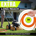 50ft Outdoor/Indoor Extension Cord 16/3 Gauge Heavy Duty 3 Prong SJTW, Waterproof, Flexible Cold-Resistant Long Power Cord,13A 125V 1625W, Orange by LifeSupplyUSA