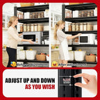 72" H Garage Shelving, Metal Storage Shelves, Adjustable 5 Tier Storage Rack, Heavy Duty Shelving, Industrial Utility Shelf for Garage, Warehouse, Bedroom, Kitchen,16" D×36" W×72" H, Black