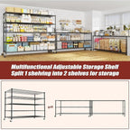 PrimeZone 5 Tier 80.7" H x 55.5" W x 24" D Wire Shelving with Wheels 3000lbs NSF Certified Storage Shelves Heavy Duty Metal Shelf Adjustable Rolling Rack Commercial Garage Restaurant Warehouse 8Pack