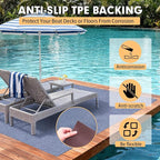 Marine Carpet,6 FT x 14 FT Blue-Gray Indoor Outdoor Carpet 0.2" Thick Boat Carpet with Water-Proof TPE Backing, Non-Slide Outdoor Marine Carpet Roll for Home, Patio, Porch, Deck