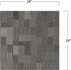 Mohawk Basics 24" x 24" Berber (Loop pile), 0.09" Pile Height, Carpet Tile, PET Fiber, Stone Walk Color, (24 Tiles), (96 sqft/carton)