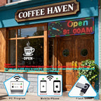 P10 LED Signs, Scrolling Led Programmable Sign Display 39"x14" , Multiple Colors Digital Message Board LED Open Signs For Business, WiFi Control Display Screen Menu Board Custom Banner Word, Outdoor and Indoor