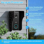 Doorbell Rain Cover,Ring Doorbell Cover,Waterproof Doorbell Anti-Glare Cover,Doorbell Rain Shield/Protector/Plate/Guard,Suitable for Access Control Keypad，Fingerprint Lock，Outdoor Keypad (5.8*2.6IN)