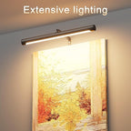 Picture Lights for Paintings Plug in, 16" Adjustable LED Picture Light Art Light with Timer, Remote Control Gallery Painting Wall Light for Picture Display Frame Dartboard Art Work (Black)