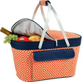 Picnic at Ascot Patented Insulated Folding Picnic Basket Cooler- Designed & Quality Approved in the USA