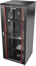 Sysracks - Server Rack – Wall Mount Rack - Locking Cabinet for Network - Electronics - Security - Audio - Video - AV Equipment - Data Rack - Legs/Power Strip/Shelf/Fan - 24-Inch Deep (27U)